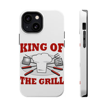 DistinctInk ToughCase for Apple iPhone, Compatible with MagSafe Charging - King of the Grill BBQ Barbecue