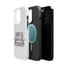 DistinctInk ToughCase for Apple iPhone, Compatible with MagSafe Charging - Not a Gun Free Zone