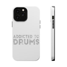 DistinctInk ToughCase for Apple iPhone, Compatible with MagSafe Charging - Addicted to Drums
