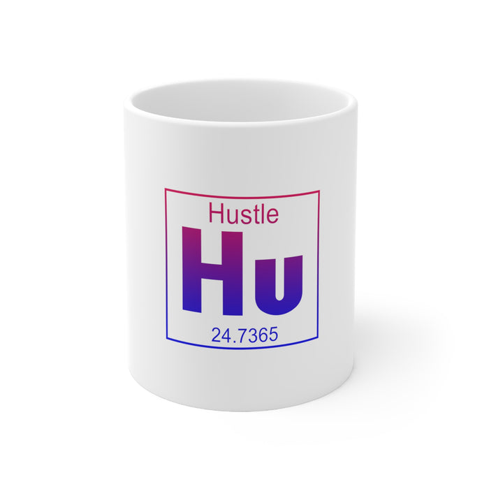 DistinctInk Glossy White Coffee / Tea Mug - Entrepreneur Hustle Hu Element