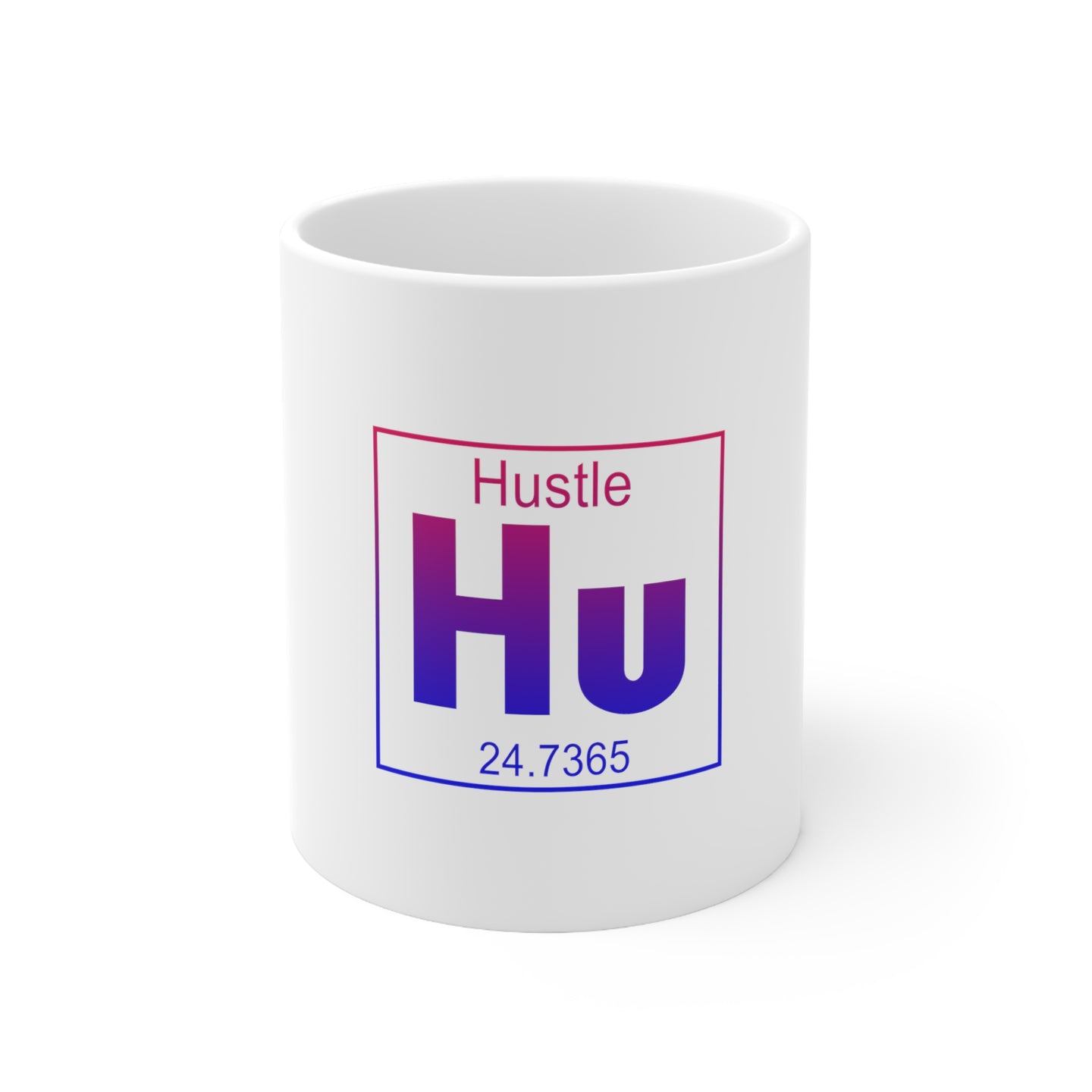 DistinctInk Glossy White Coffee / Tea Mug - Entrepreneur Hustle Hu Element