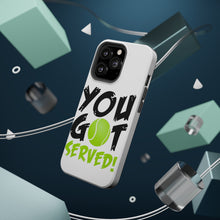 DistinctInk ToughCase for Apple iPhone, Compatible with MagSafe Charging - You Got Served Tennis