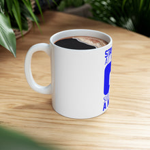 DistinctInk Glossy White Coffee / Tea Mug - Stay Safe at Night Sleep With a Nurse