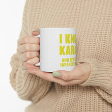 DistinctInk Glossy White Coffee / Tea Mug - I Know Karate And Few Other Japanese Words