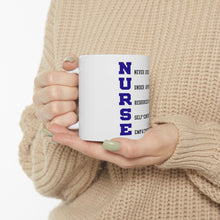 DistinctInk Glossy White Coffee / Tea Mug - Nurse Never Gives Up