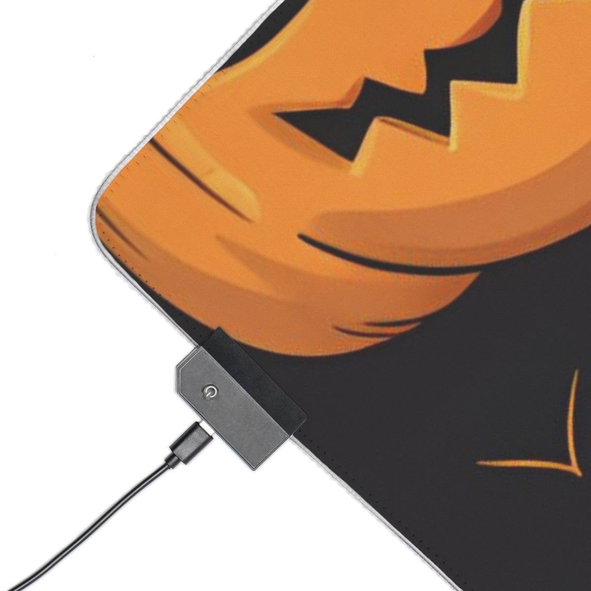 LED Gaming Mouse Pad with Ghastly Skeleton Pumpkin Party Design for Halloween, view 12