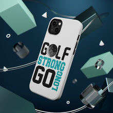 DistinctInk ToughCase for Apple iPhone, Compatible with MagSafe Charging - Golf Strong Go Long