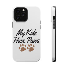 DistinctInk ToughCase for Apple iPhone, Compatible with MagSafe Charging - My Kids Have Paws