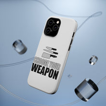 DistinctInk ToughCase for Apple iPhone, Compatible with MagSafe Charging - Choose Your Weapon - Chef Knives