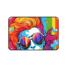 DistinctInk Desk Mat with Leading with Courage and Grace Design for LGBTQ+ Pride