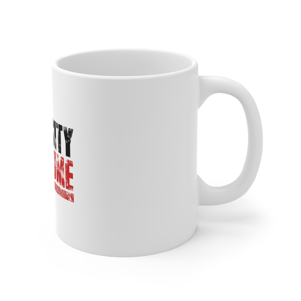 Glossy White Coffee / Tea Mug - Intensity Isn't A Perfume, view 3