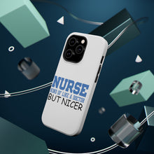 DistinctInk ToughCase for Apple iPhone, Compatible with MagSafe Charging - Nurse Kind of Like Doctor but Nicer