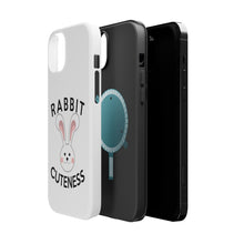 DistinctInk ToughCase for Apple iPhone, Compatible with MagSafe Charging - Rabbit Cuteness - Bunny Ears