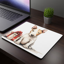 DistinctInk Mouse Pad - 1/4" Foam Rubber - Miniature Bull Terrier Puppy Drawing