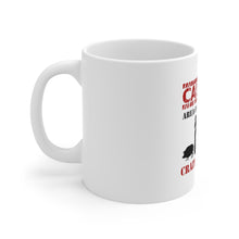 DistinctInk Glossy White Coffee / Tea Mug - Area Controlled By Crazy Farm Lady