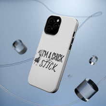 DistinctInk ToughCase for Apple iPhone, Compatible with MagSafe Charging - I'm a Chick with a Stick Golf