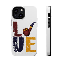 DistinctInk ToughCase for Apple iPhone, Compatible with MagSafe Charging - Love Pipe Smoking