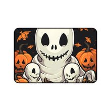 DistinctInk Desk Mat with Ghost Skeleton Pumpkin Pattern Design for Halloween