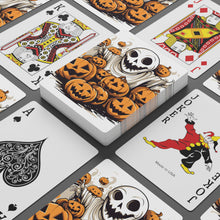 DistinctInk Playing / Poker Cards with Ghostly Skeleton and Pumpkins Design for Halloween