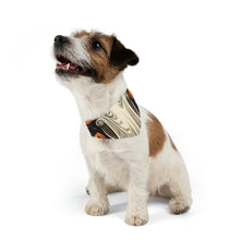 DistinctInk Adjustable Pet Banana Collar with Ghastly Skeletal Pumpkin Patch Design for Halloween