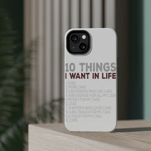 DistinctInk ToughCase for Apple iPhone, Compatible with MagSafe Charging - Things I Want In Life - Cars, Money, Woman