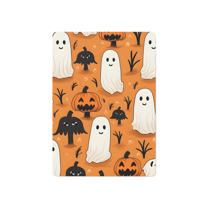 DistinctInk Playing / Poker Cards with Ghost Skeleton Pumpkin Cartoons Design for Halloween