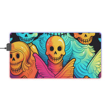 DistinctInk LED Gaming Mouse Pad with The Joy of Connecting Design for Halloween  LGBTQ+ Pride