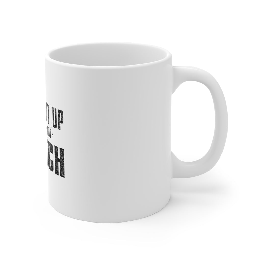 Glossy White Coffee / Tea Mug - Shut Up & Pitch Baseball, view 3