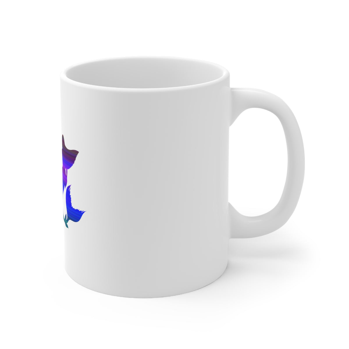 Glossy White Coffee / Tea Mug - I'm Done Adulting Let's Be Mermaids, view 3
