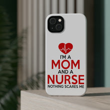 DistinctInk ToughCase for Apple iPhone, Compatible with MagSafe Charging - Mom and a Nurse Nothing Scares Me