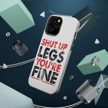 DistinctInk ToughCase for Apple iPhone, Compatible with MagSafe Charging - Shut Up Legs You're Fine Running