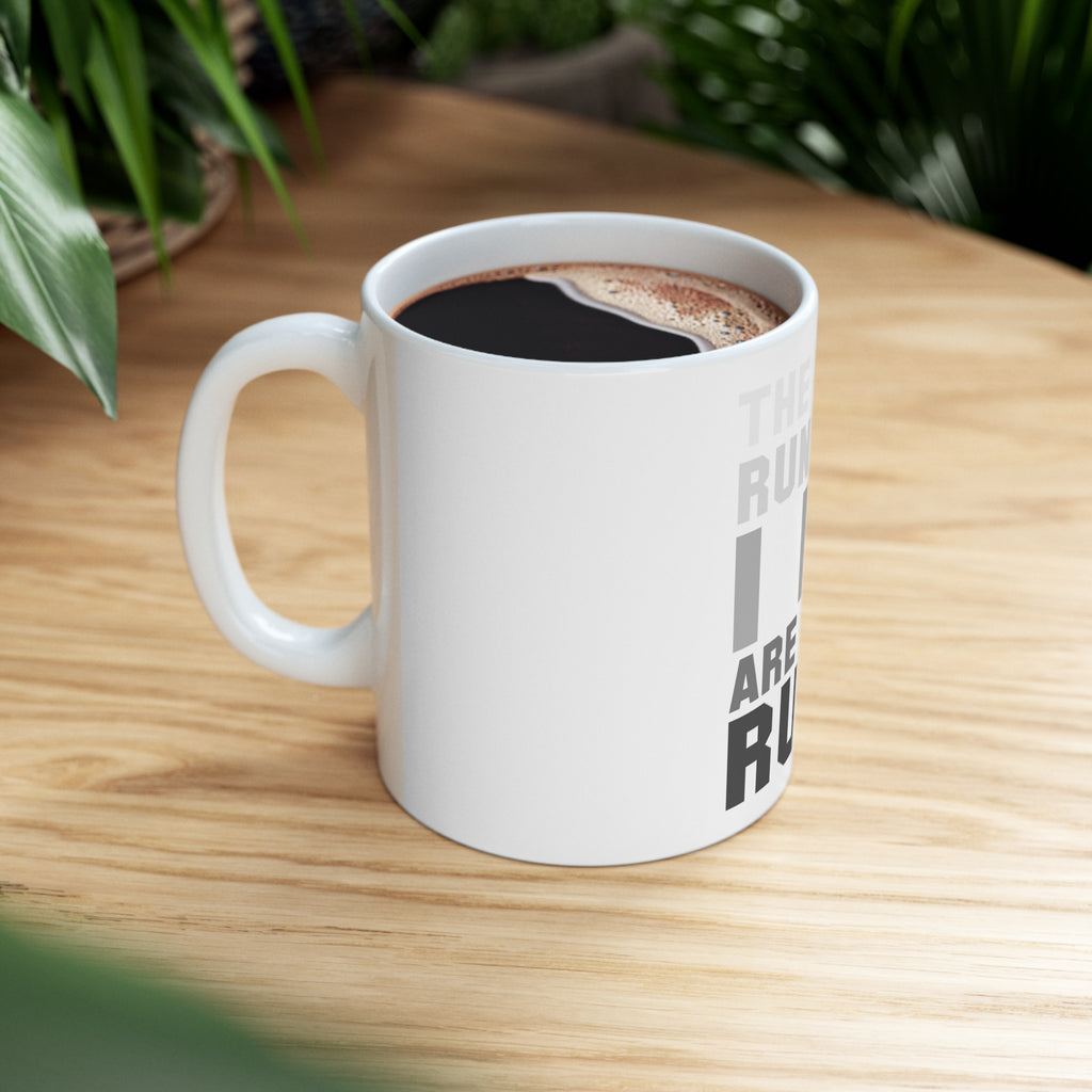 Glossy White Coffee / Tea Mug - The Only Running I Do Are Beer Runs, view 8