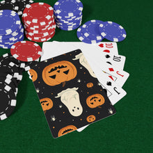 DistinctInk Playing / Poker Cards with Spooky Skeleton Pumpkin Patch Design for Halloween