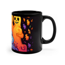 DistinctInk Black Coffee Mug - Finding Your Purpose in Life for Halloween LGBTQ+ Pride