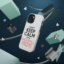 DistinctInk ToughCase for Apple iPhone, Compatible with MagSafe Charging - Can't Keep Calm I'm a Baseball mom