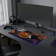 DistinctInk LED Gaming Mouse Pad with "Halloween Haunts and Pumpkin Pals" Design for Halloween