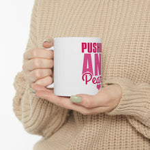 DistinctInk Glossy White Coffee / Tea Mug - Pushups and Pearls