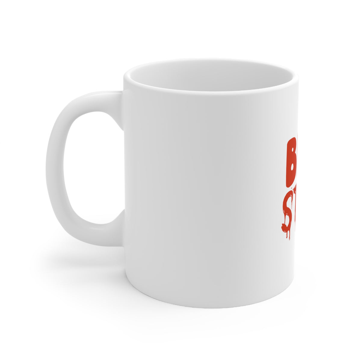 Glossy White Coffee / Tea Mug - BBQ Stain Barbecue, view 2
