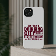 DistinctInk ToughCase for Apple iPhone, Compatible with MagSafe Charging - Cleveland Drinking City Sports Problem