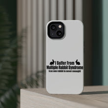 DistinctInk ToughCase for Apple iPhone, Compatible with MagSafe Charging - I Suffer From Multiple Rabbit Syndrome