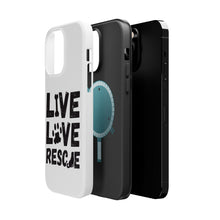 DistinctInk ToughCase for Apple iPhone, Compatible with MagSafe Charging - Live Love Rescue - Dog Paw