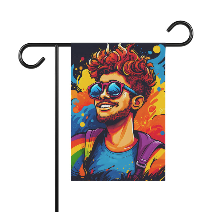 DistinctInk Garden & House Banner Flag with The Power of Simplicity Design for LGBTQ+ Pride
