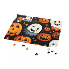 DistinctInk Jigsaw Puzzle with Spooky Halloween Night Design for Halloween