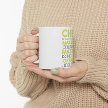 DistinctInk Glossy White Coffee / Tea Mug - Chef Amazing Culinary Master