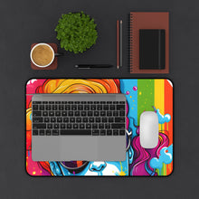 DistinctInk Desk Mat with Leading with Courage and Grace Design for LGBTQ+ Pride