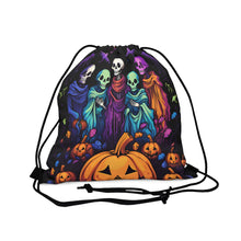 DistinctInk Drawstring Bag Backpack with "Mindful Connections" Design for Halloween  LGBTQ+ Pride