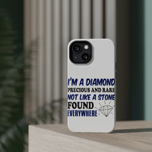 DistinctInk ToughCase for Apple iPhone, Compatible with MagSafe Charging - I'm a Diamond Precious Rare Not Everywhere