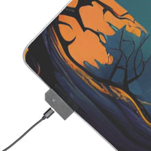 DistinctInk LED Gaming Mouse Pad with Haunted Evening Nightmare Design for Halloween