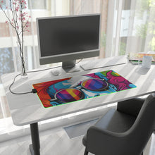 DistinctInk LED Gaming Mouse Pad with Leading with Courage and Grace Design for LGBTQ+ Pride