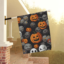 DistinctInk Garden & House Banner Flag with Haunted Harvest Time Design for Halloween